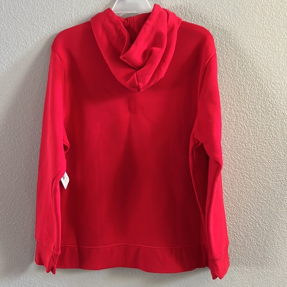 Reebok Hoodie/ Sweatshirt Red and Black with Front Pocket - Picture 4 of 4